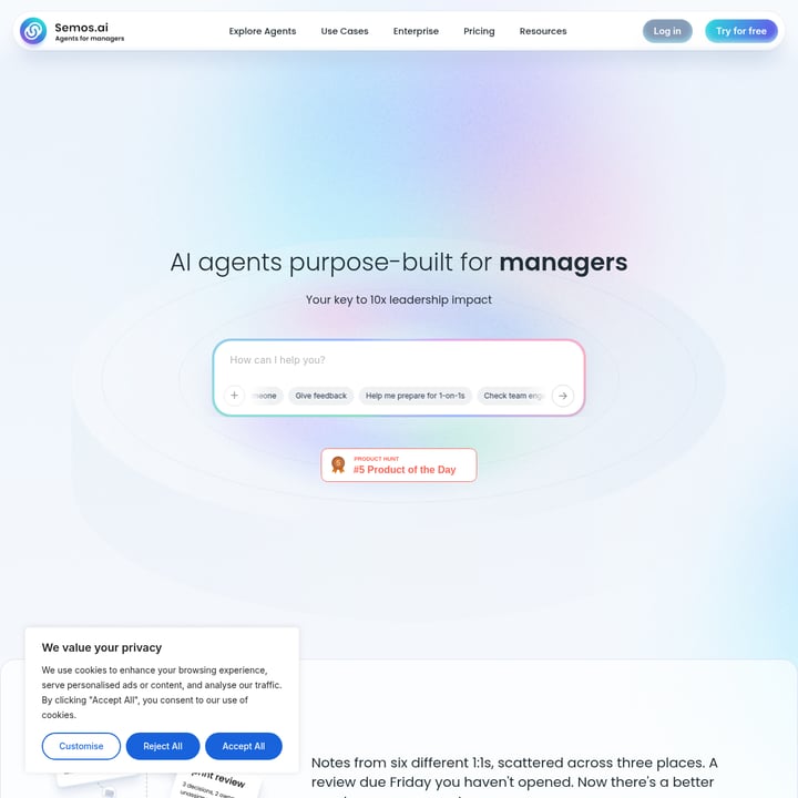 Semos.ai Manager Agents Recursos Humanos y Currículum AI tool screenshot
