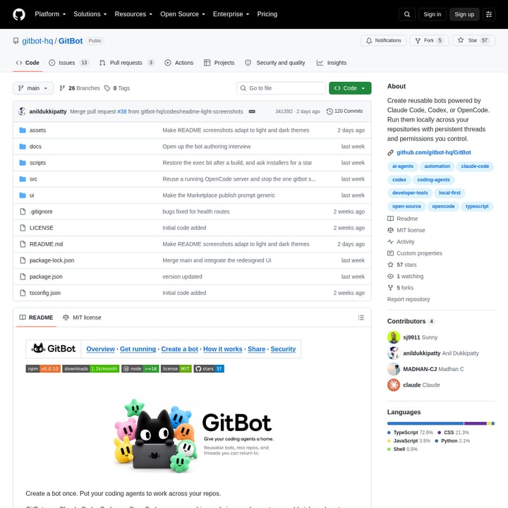 GitBot Code & IT AI tool screenshot