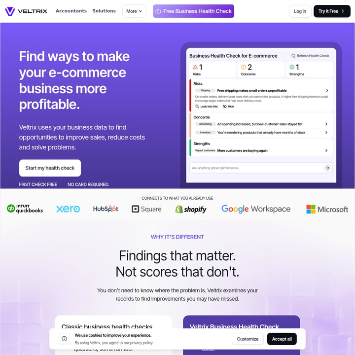 Veltrix AI for E-commerce Ecommerce AI tool screenshot