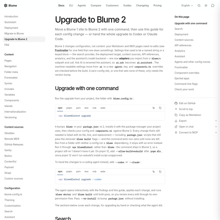 Blume 2.0 Code & IT AI tool screenshot