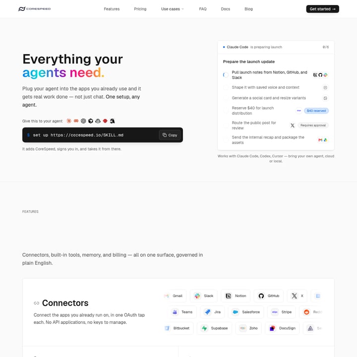 CoreSpeed Organization & Automation AI tool screenshot