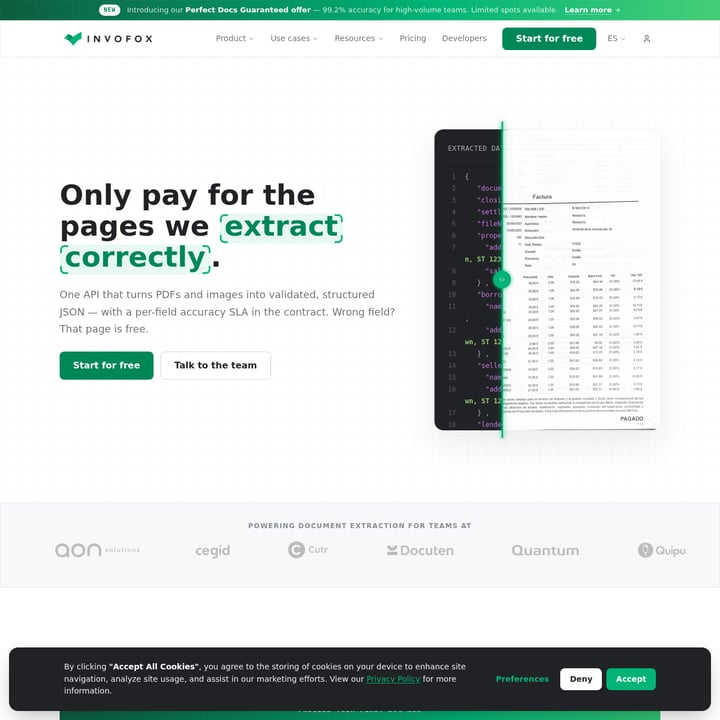 Invofox Self Serve Organization & Automation AI tool screenshot