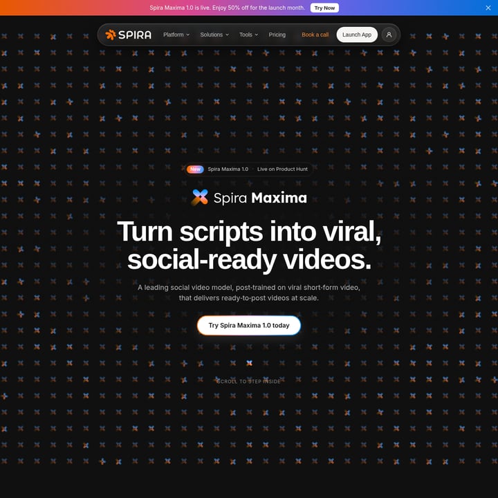 Spira Maxima Video AI tool screenshot