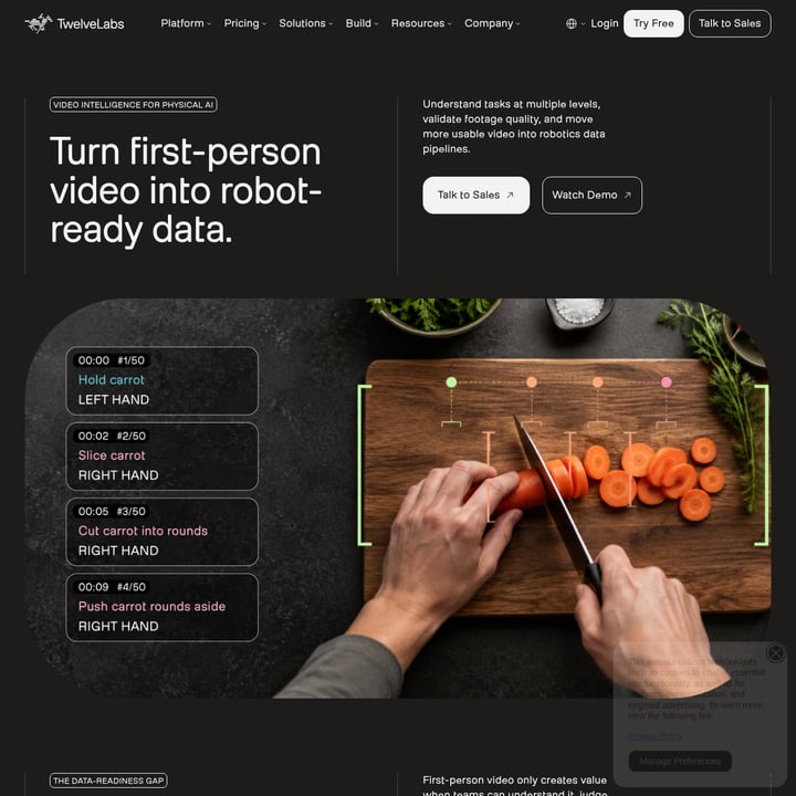 Pegasus 1.6 by TwelveLabs Video AI tool screenshot
