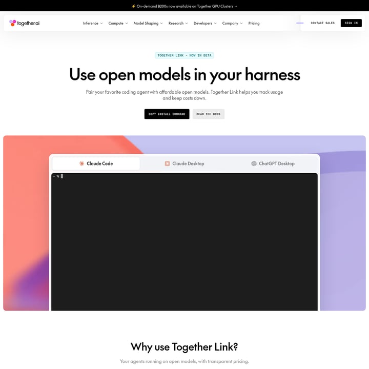 Together Link Code & IT AI tool screenshot