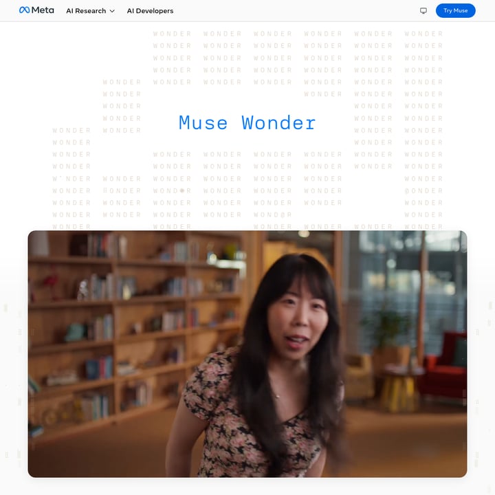 Muse Wonder Productivity AI tool screenshot