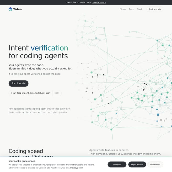 Tiden Code et IT AI tool screenshot