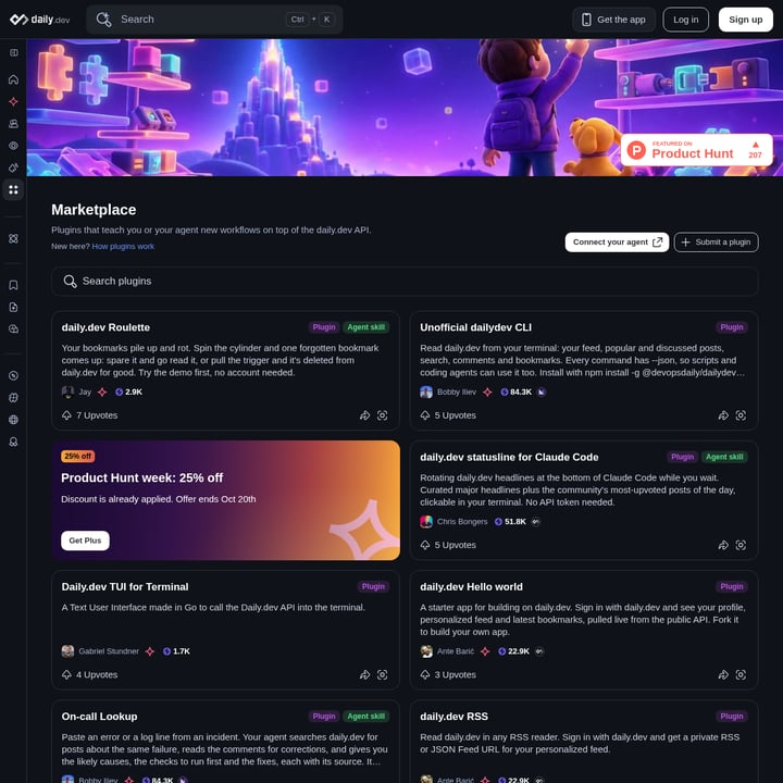 daily.dev for agents Code et IT AI tool screenshot