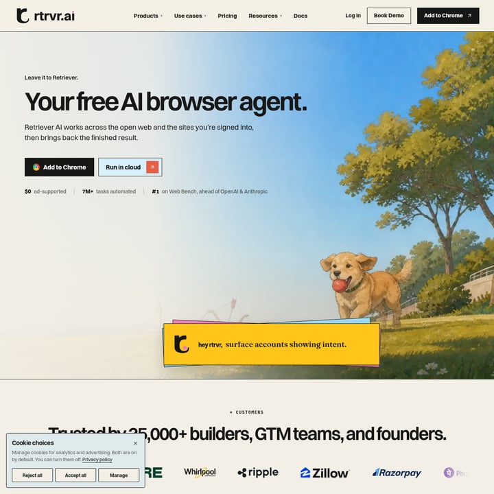 Retriever AI Organisation et Automatisation AI tool screenshot