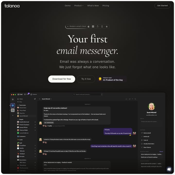 Talanoa Productivity AI tool screenshot