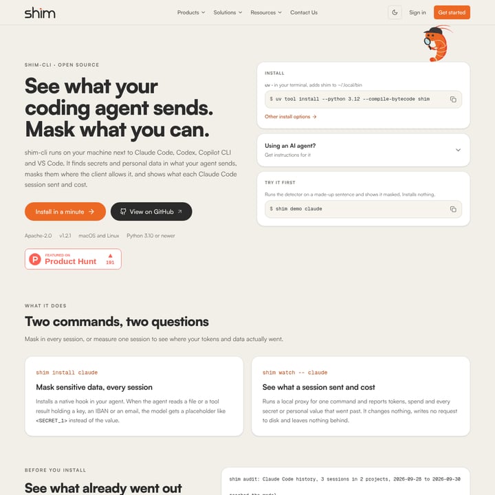 shim-cli Code & IT AI tool screenshot