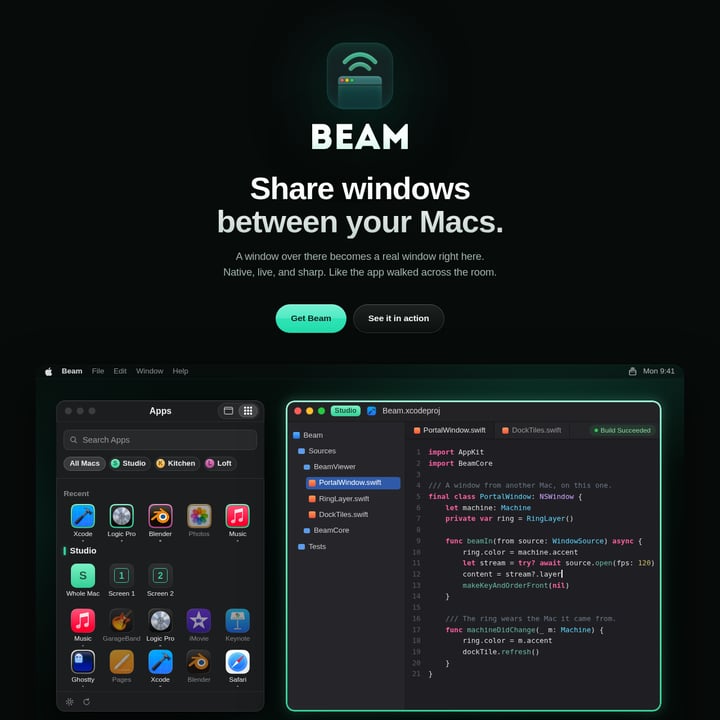 Beam.win Productivity AI tool screenshot