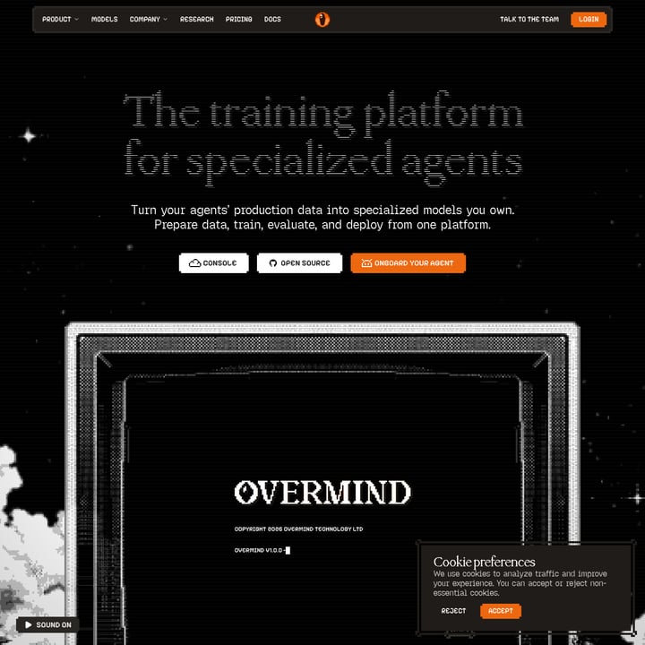 Overmind Code & IT AI tool screenshot