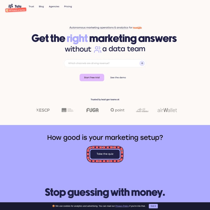 Tulu Sales & Marketing AI tool screenshot