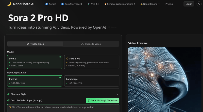 NanoPhoto AI - AI Tool Screenshot and Interface Preview