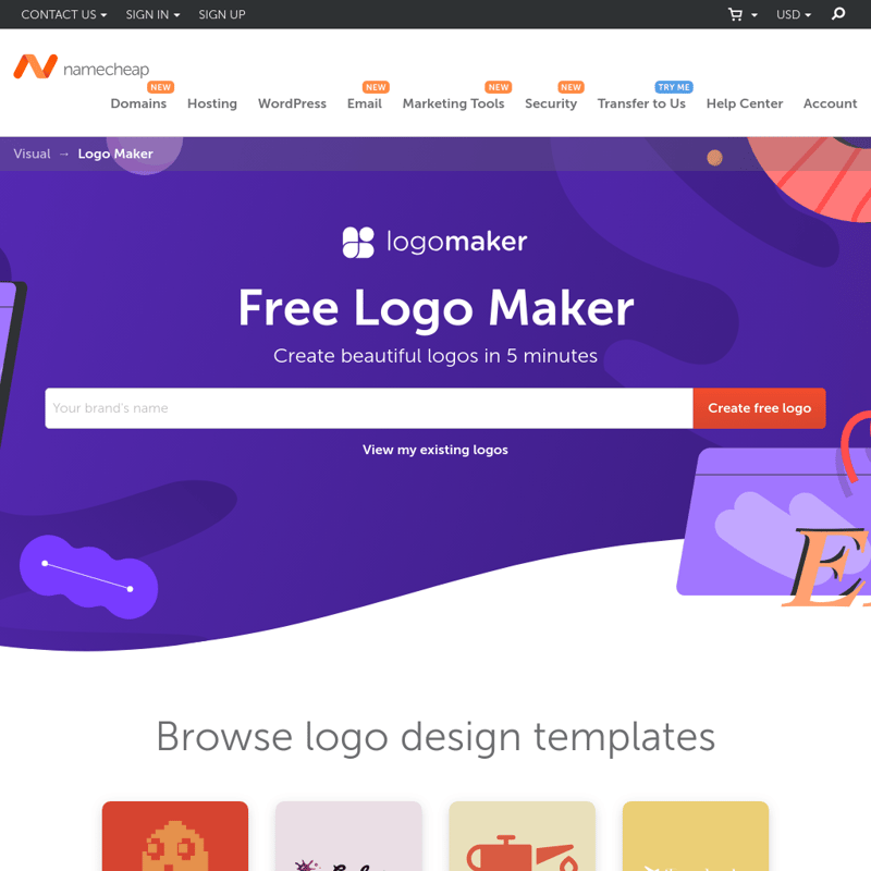 Namecheap Free Logo Maker