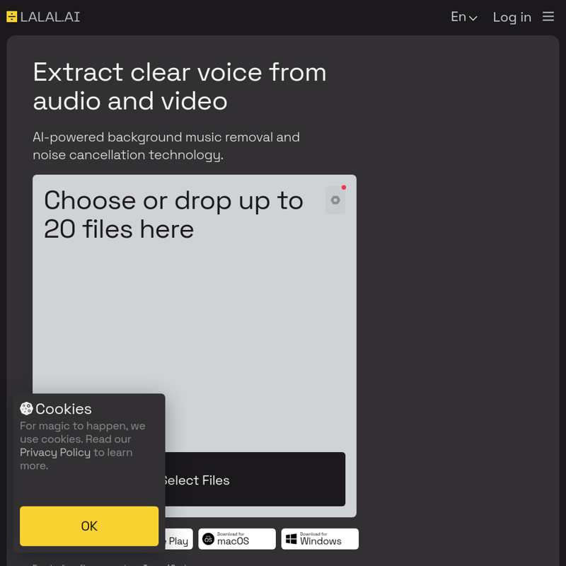 LALAL.AI Voice Cleaner