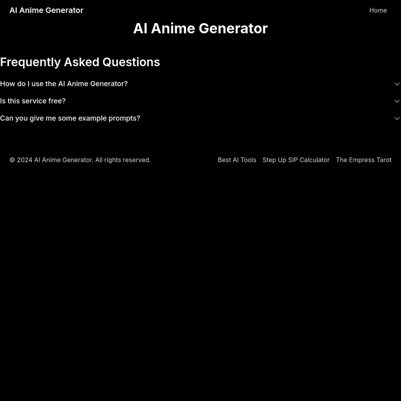 AI Anime Generator