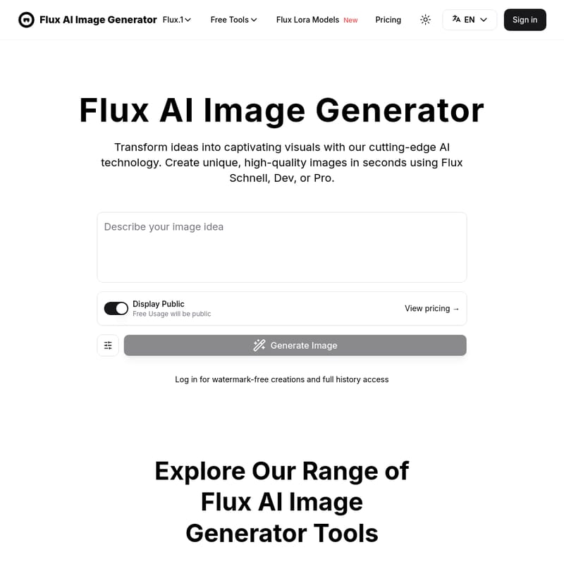 Flux AI Image Generator