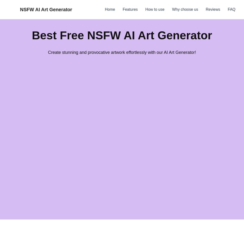 NSFW Art Generator