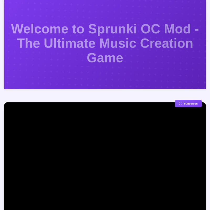 Sprunki OC Mod