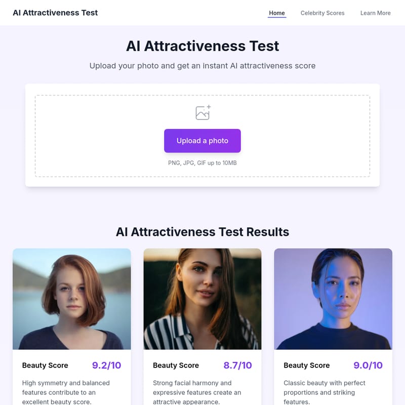 AI Attractiveness Test