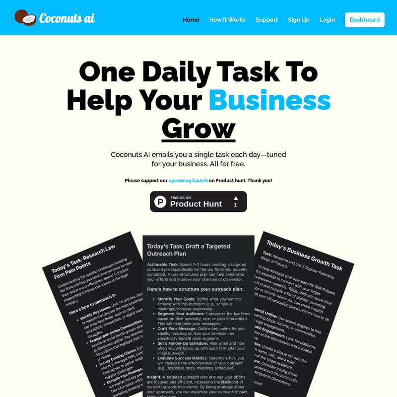 Coconuts AI - AI Tool Screenshot and Interface Preview