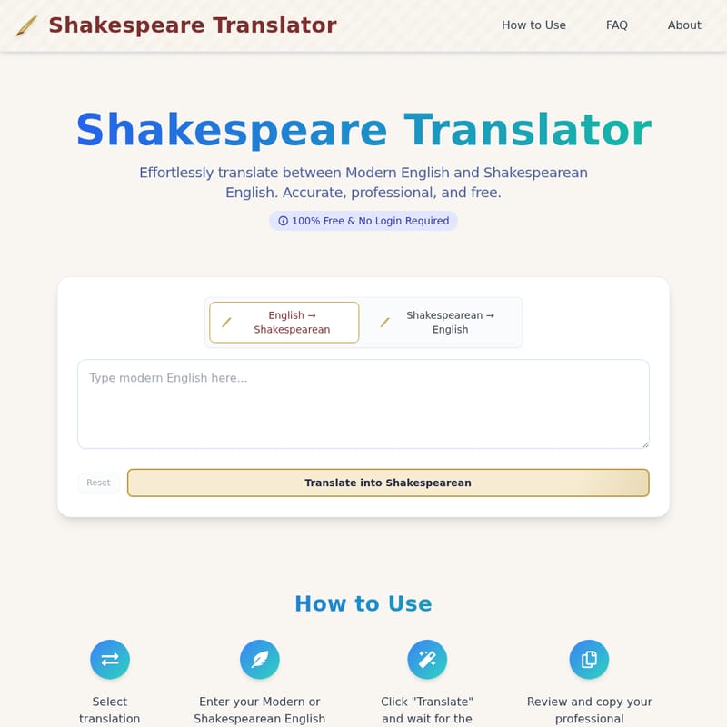 Shakespeare Translator