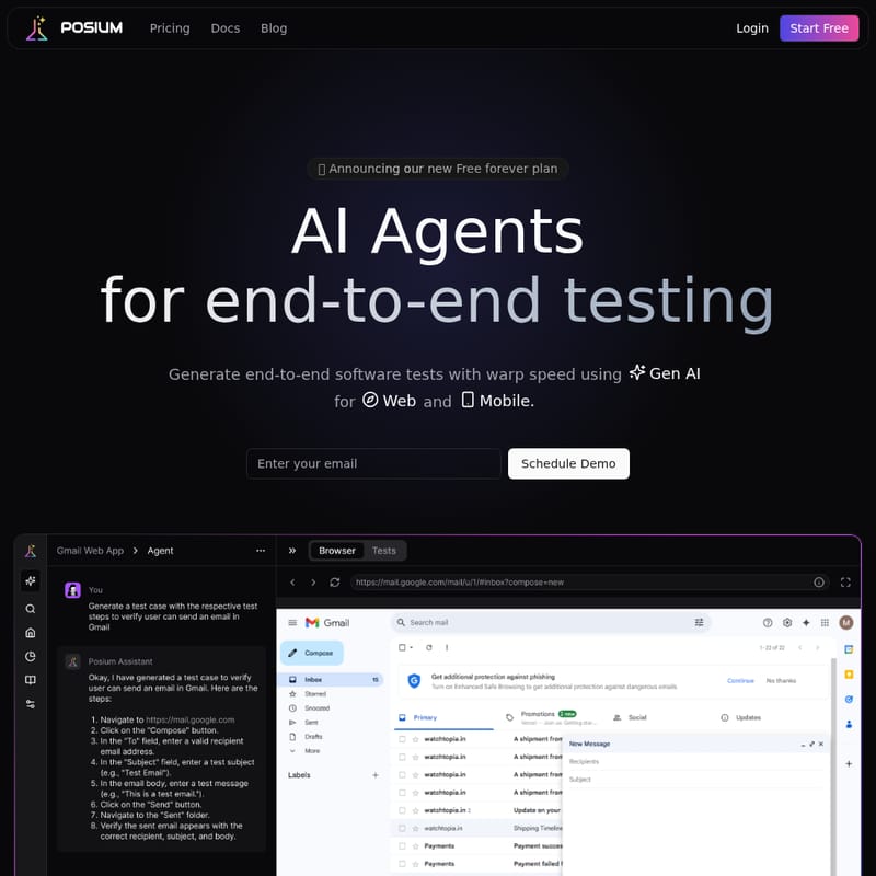 Posium  - AI Tool Screenshot and Interface Preview