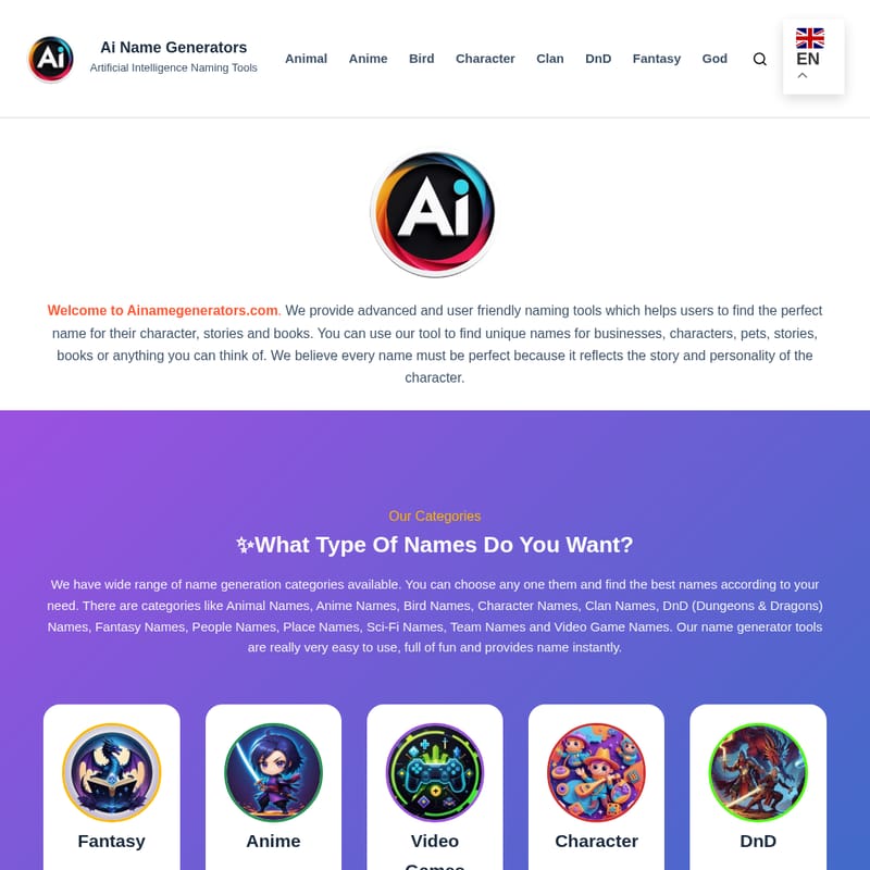 Ai Name Generators