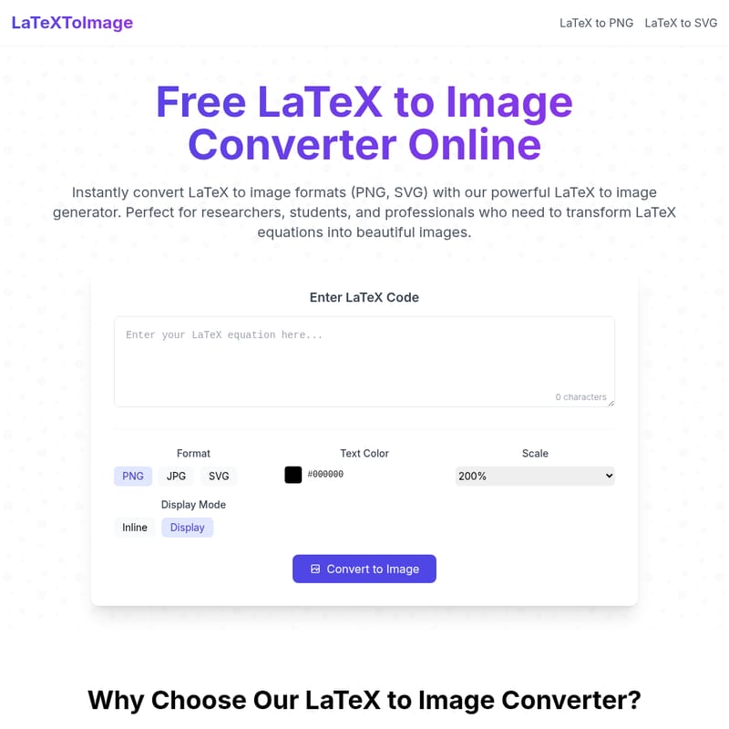 Latex to Image
