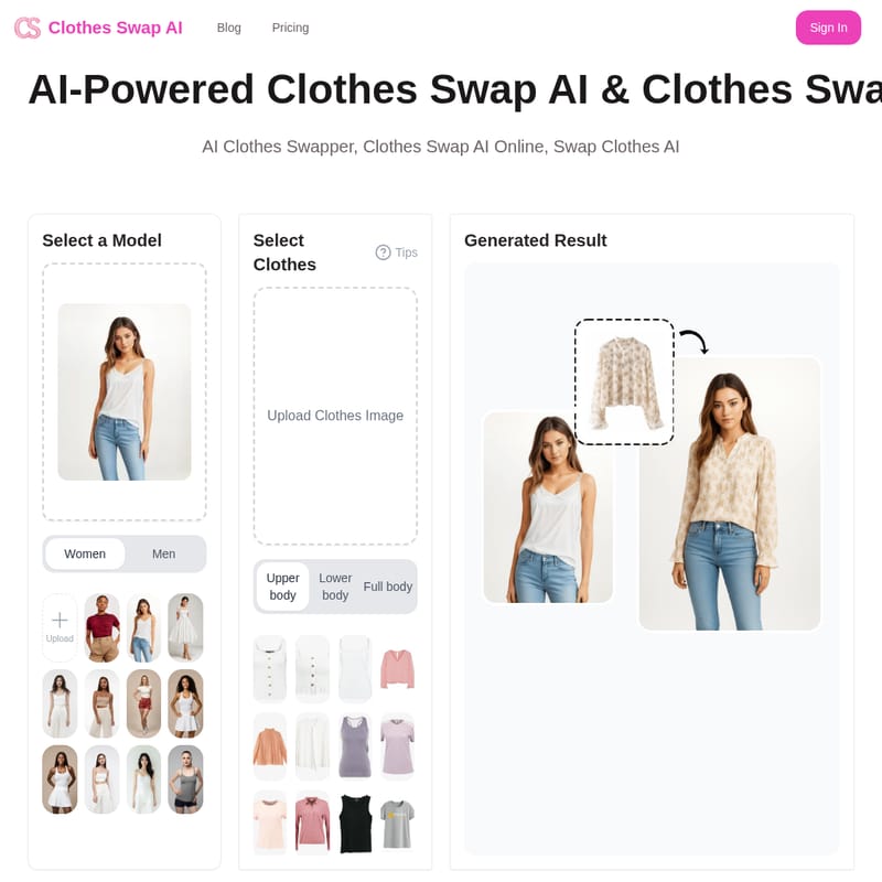 clothes swap ai
