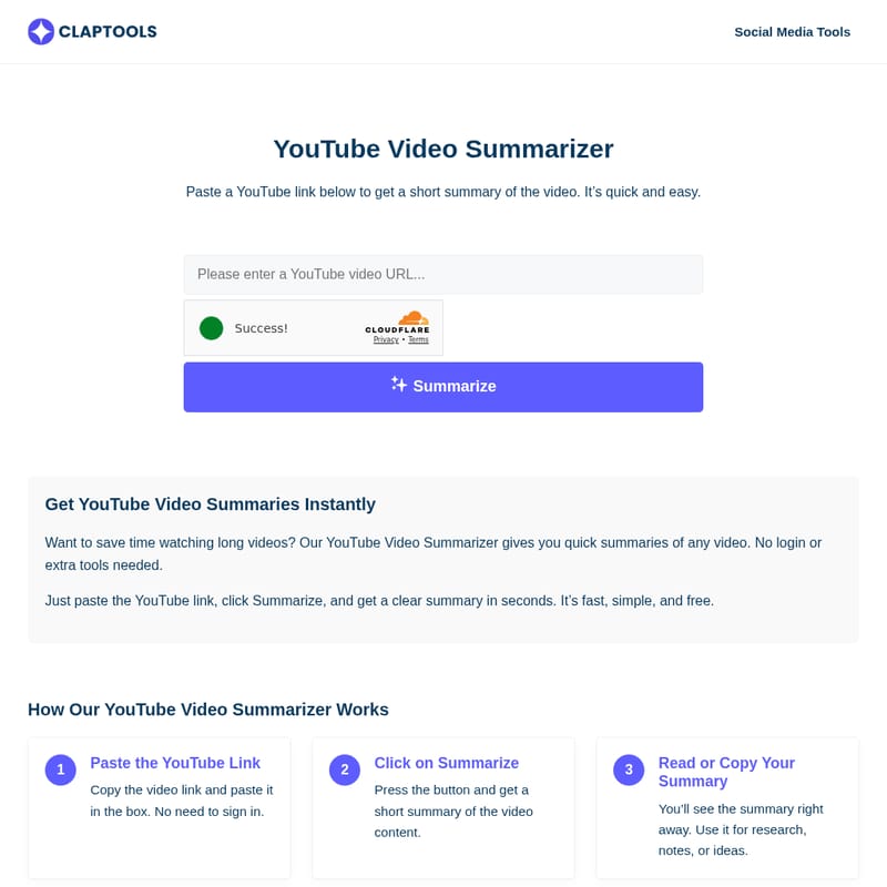 YouTube Video Summarizer