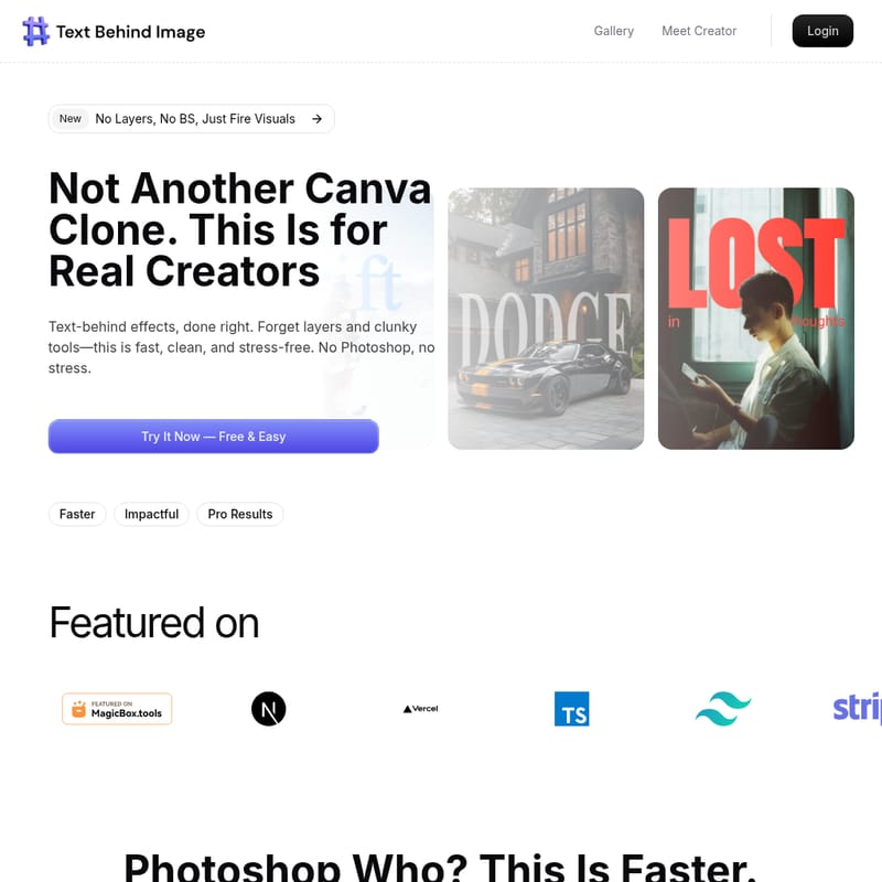 Text Behind Image