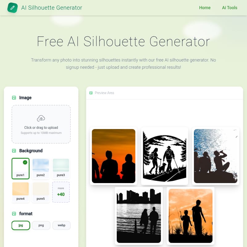 Free AI Silhouette Generator