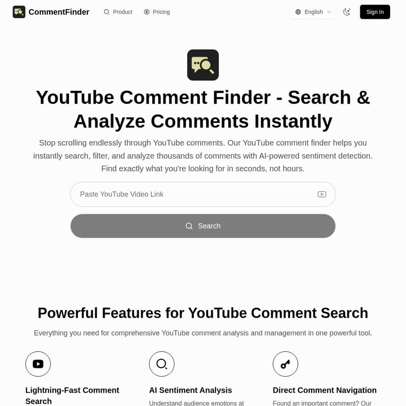 YouTube Comment Finder