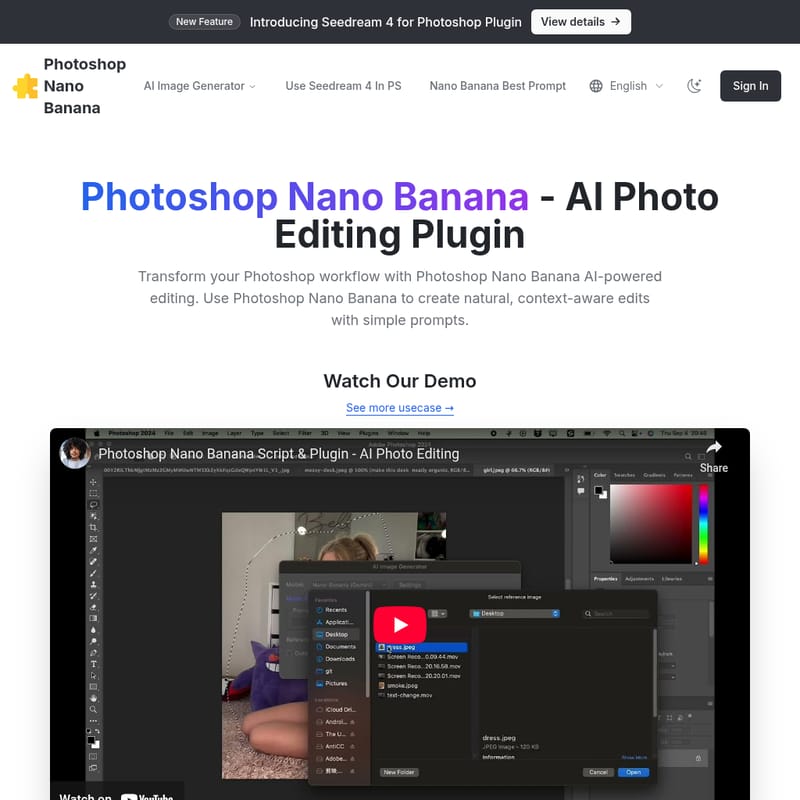 Photoshop AI Plugin - Nano Banana