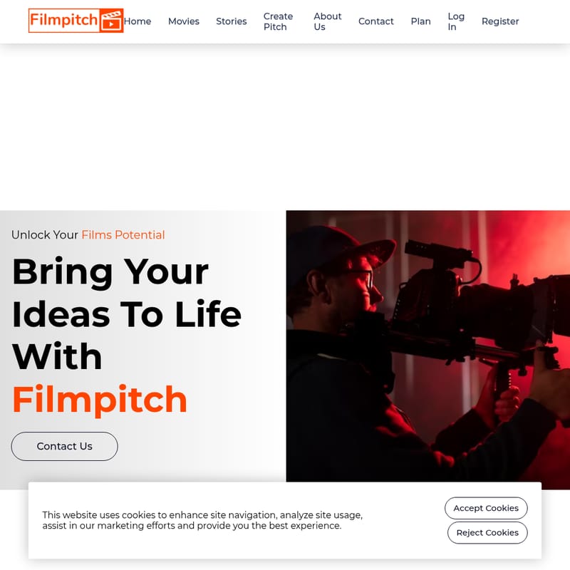 View Filmpitch - Filmpitch - Платформа для создания фильмов с помощью ИИ Filmpitch - AI Tool Screenshot and Interface Preview
