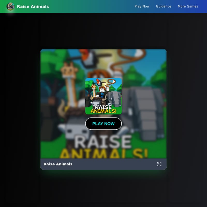 View Raise Animals Online - Raise Animals — Симулятор ранчо в Roblox Raise Animals Online - AI Tool Screenshot and Interface Preview