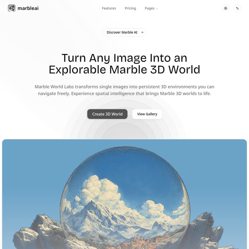 Marble ai - AI Tool Screenshot and Interface Preview