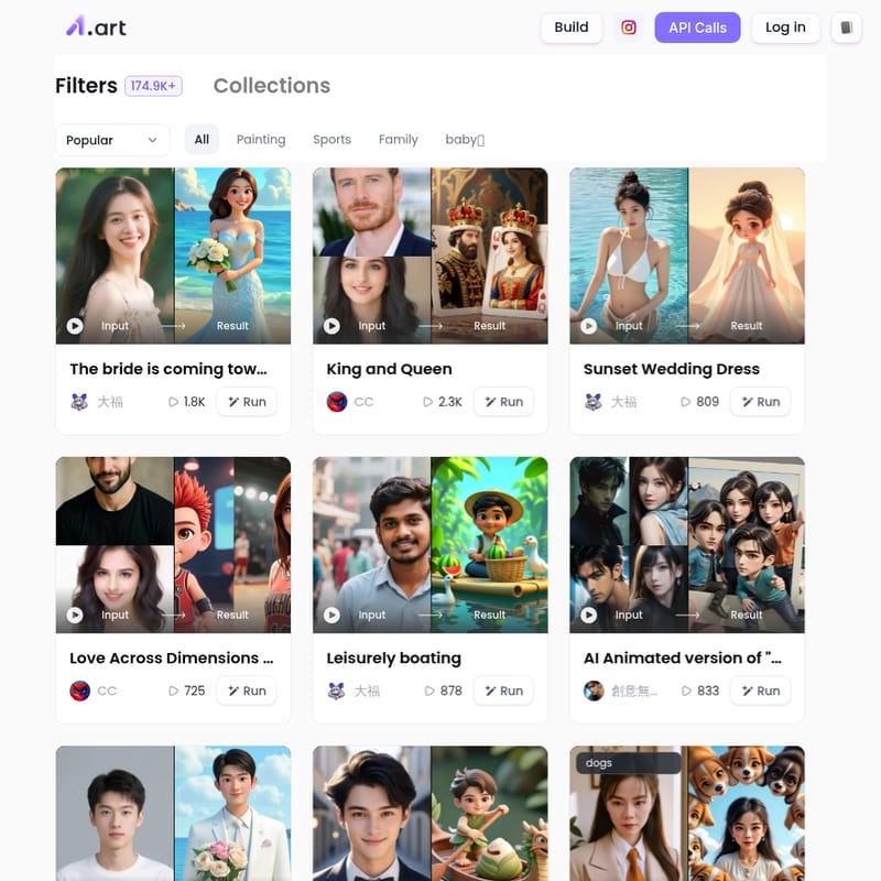 View a1.art - KI-basierte Bild- und Videogenerierung für kreative Inhalte a1.art - AI Tool Screenshot and Interface Preview