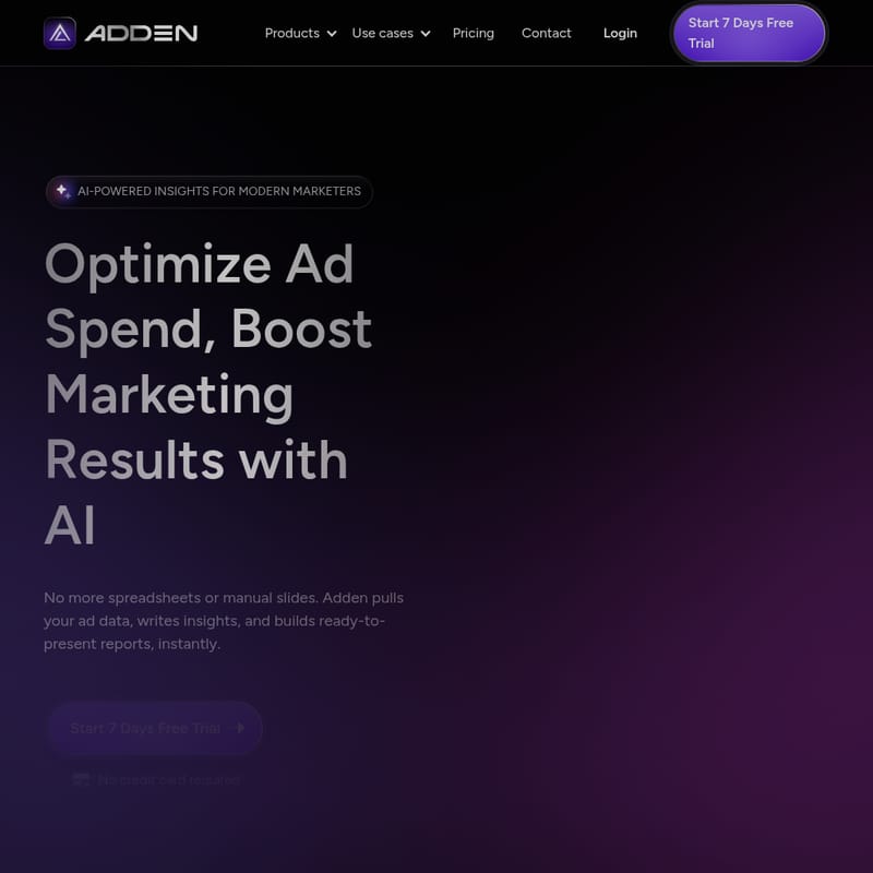 Adden - AI Tool Screenshot and Interface Preview