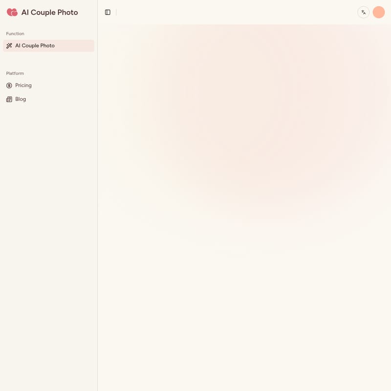 AI Couple Photos - AI Tool Screenshot and Interface Preview