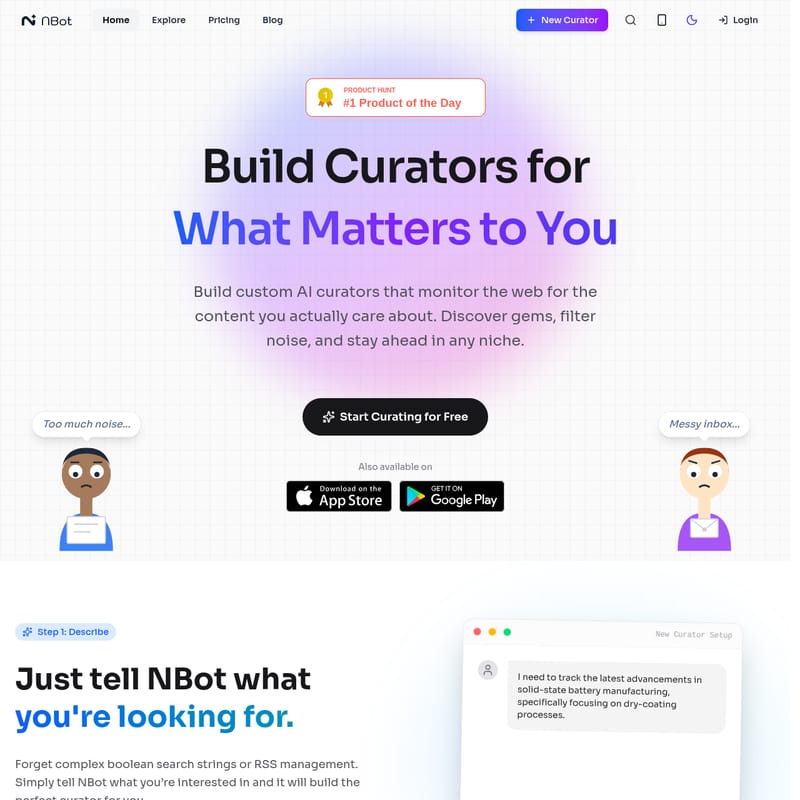 View NBot AI - NBot: 사용자의 관심사만 추적하는 맞춤형 AI 큐레이터 서비스 NBot AI - AI Tool Screenshot and Interface Preview
