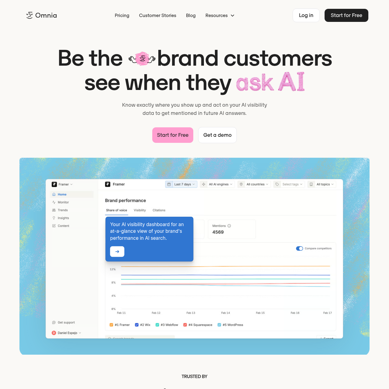 View Omnia - Omnia: The AI Visibility Platform for Answer Engine Optimization and Brand Citations Omnia - AI Tool Screenshot and Interface Preview