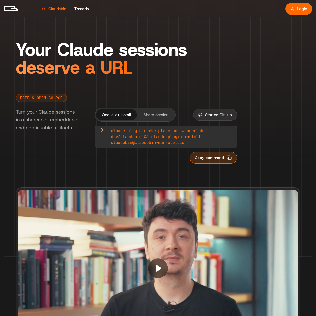 View Claudebin - Claudebin: Free Open Source Tool to Share, Embed, and Continue Claude AI Sessions Claudebin - AI Tool Screenshot and Interface Preview
