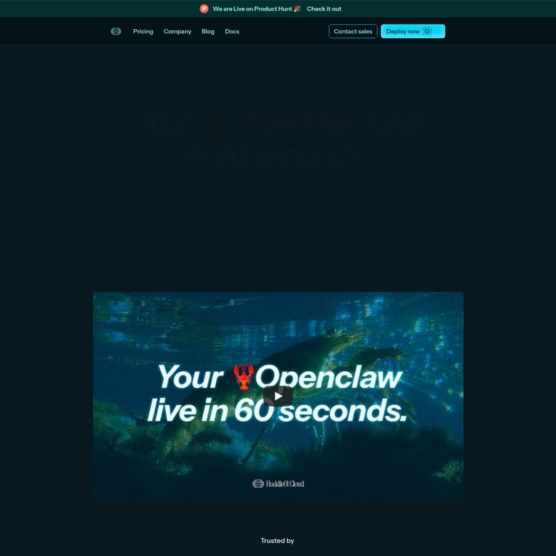 View Huddle01 Cloud - Huddle01 Cloud: Despliega tu agente de IA OpenClaw en segundos con infraestructura de alto rendimiento Huddle01 Cloud - AI Tool Screenshot and Interface Preview