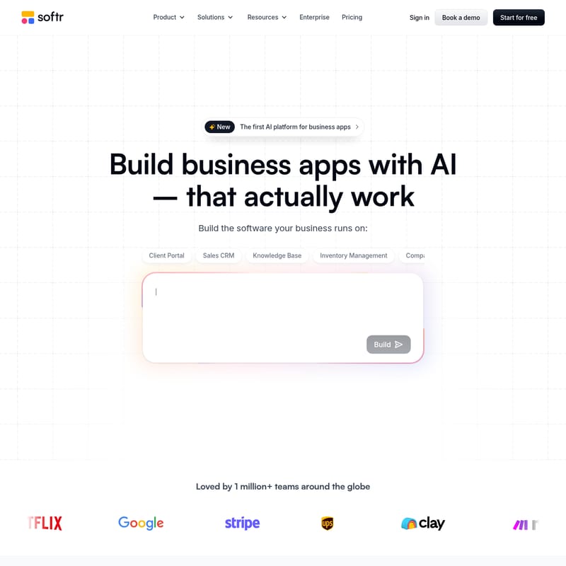 View Softr AI Co-Builder - Softr: Первая ИИ-платформа для создания бизнес-приложений без кода для CRM, порталов и управления процессами Softr AI Co-Builder - AI Tool Screenshot and Interface Preview
