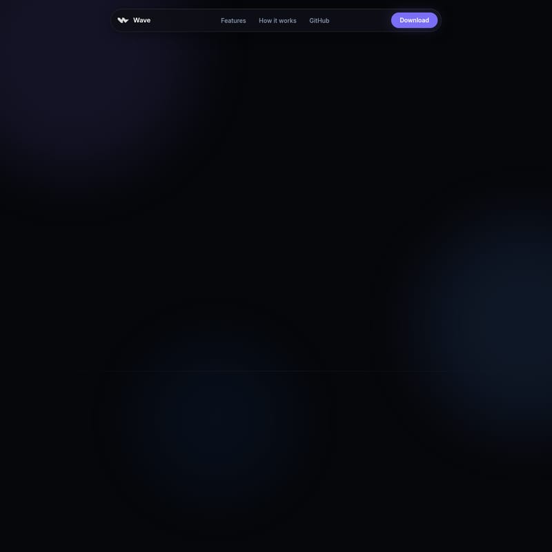 View Wave - Wave: A Native macOS Dictation App for Instant Voice-to-Text with Local Privacy and Groq Speed Wave - AI Tool Screenshot and Interface Preview