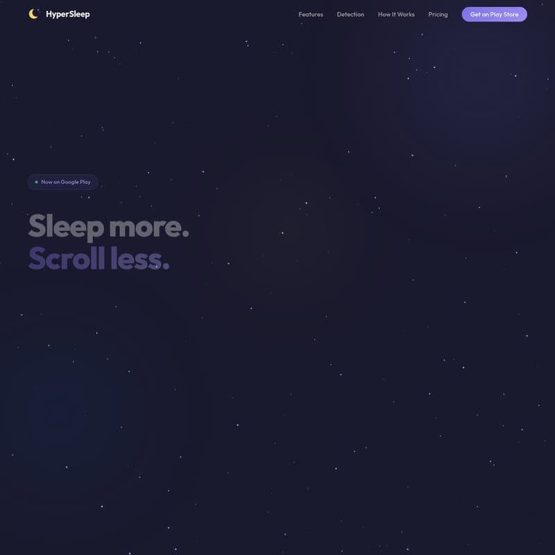 View HyperSleep - HyperSleep: 수면 확인을 통해 소셜 미디어 중독을 해결하는 혁신적인 앱 차단 솔루션 HyperSleep - AI Tool Screenshot and Interface Preview